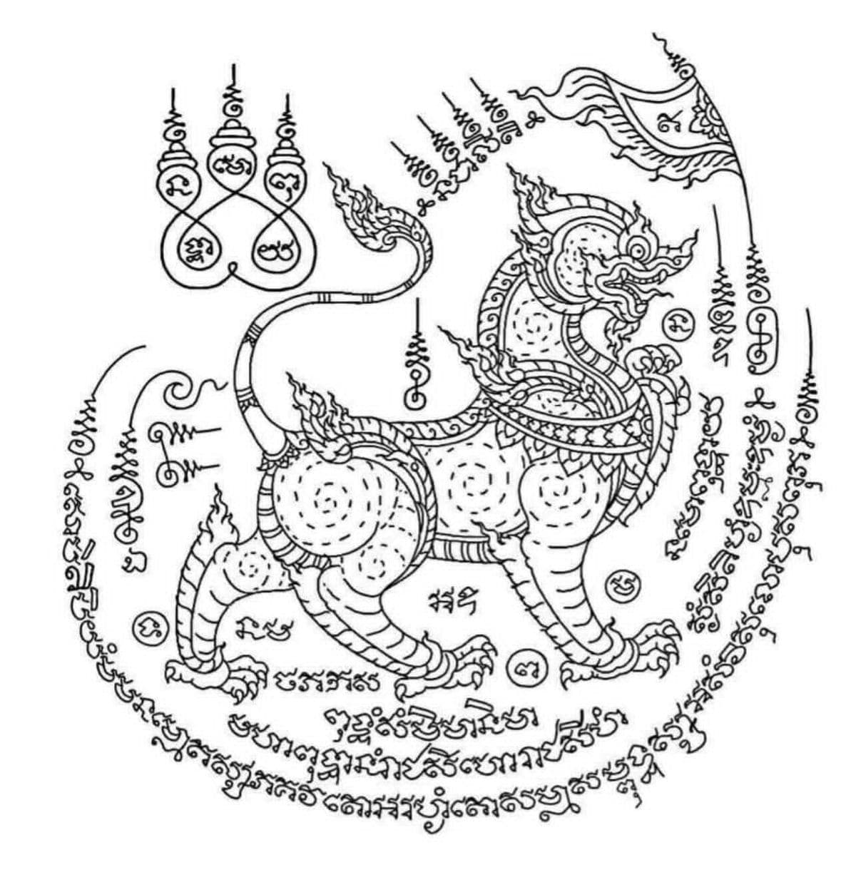 Leeuw tattoo betekenis: de Singha Sak Yant uitgelegd